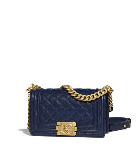 chanel mini boy bag blue